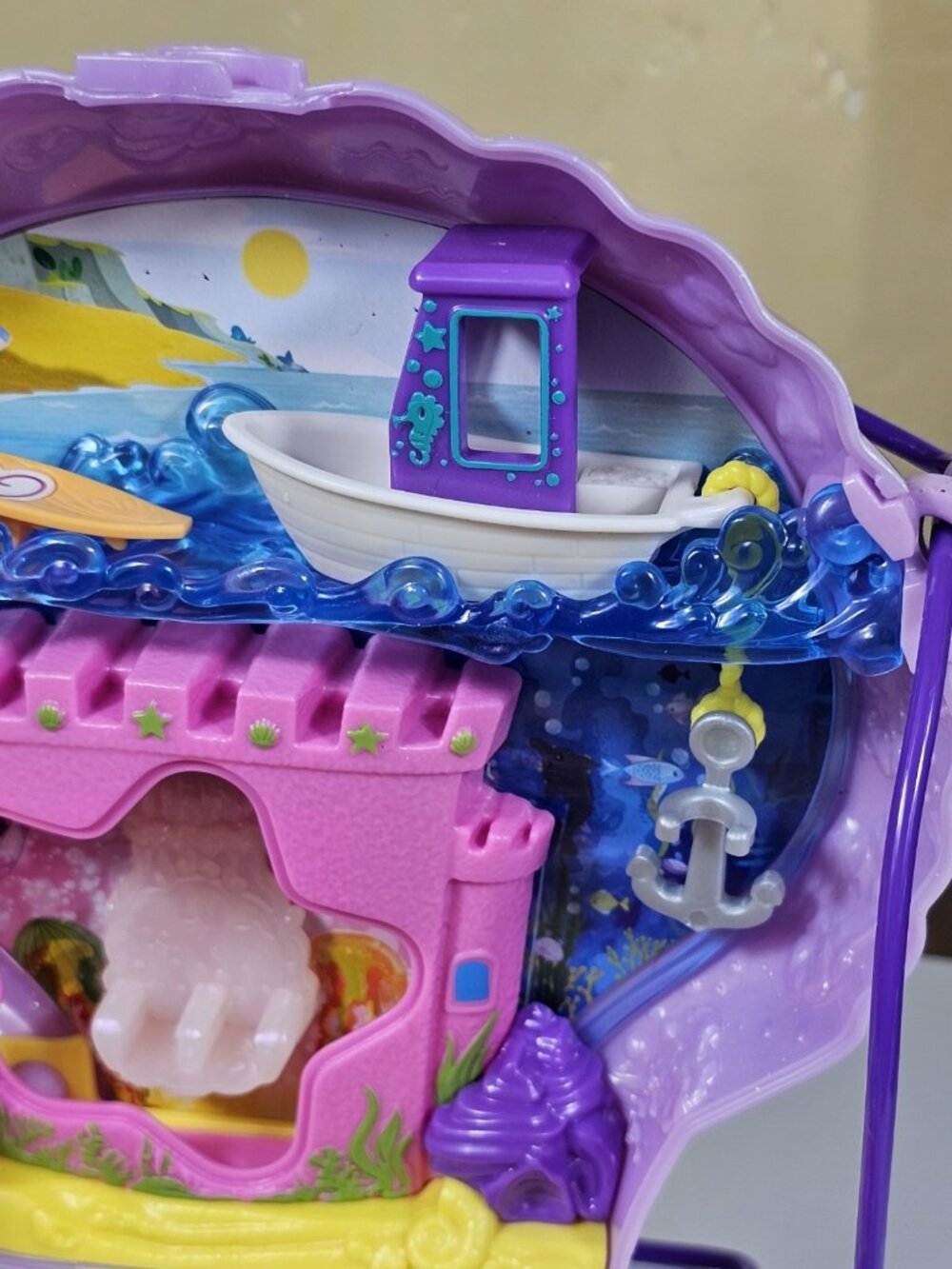 2019 Polly Pocket Underwater Ocean Shell Clam Shell No Figures Included - Picture 10 of 10